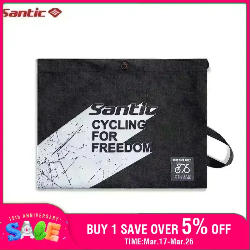 Santic Cycling Sports Storage Bag Mountain Road Bike Supply Biking Equipment Outdoor Large-Capacity Canvas Zipper Bag