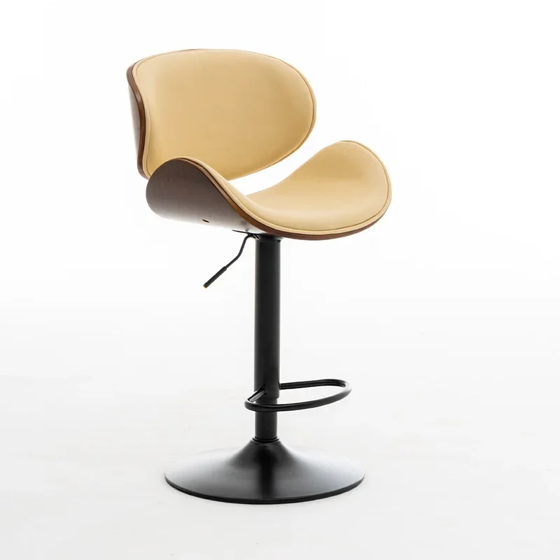 For Modern Cafe Lounge Furniture 360 Degree Adjustable Swivel Bentwood Bar Stool