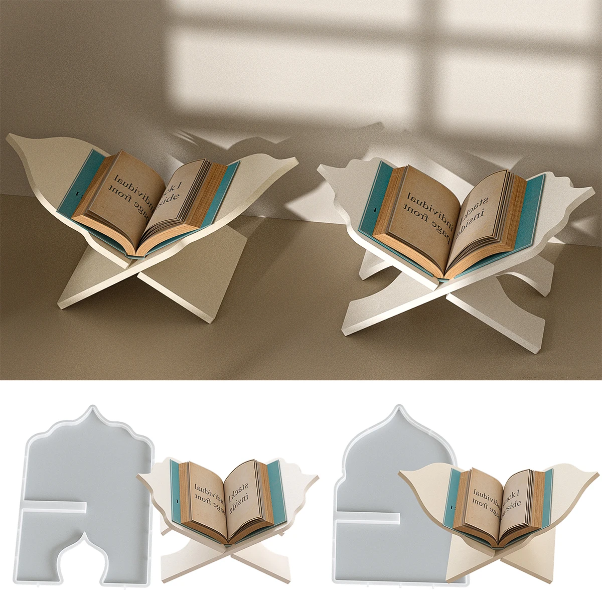 DIY 折りたたみブックスタンドシリコーン型手作りヴィンテー - Resin Art Quran Set のレビューと価格