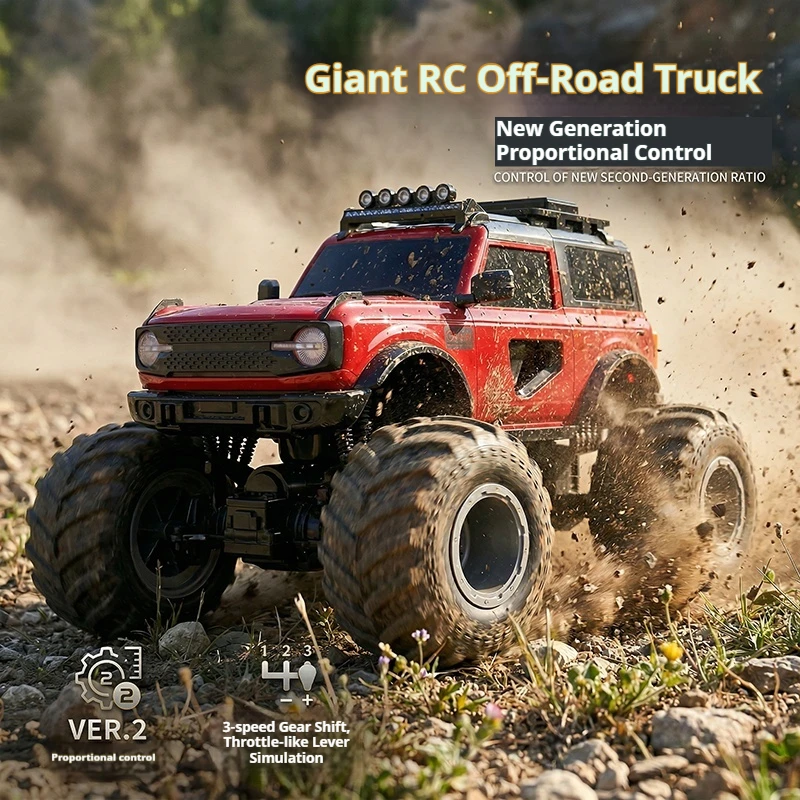 Rc Large Size High Speed Climbing Off Road Remote Control Truck Three Gear Shift Proportional Control Scenario Indoor Outdoor