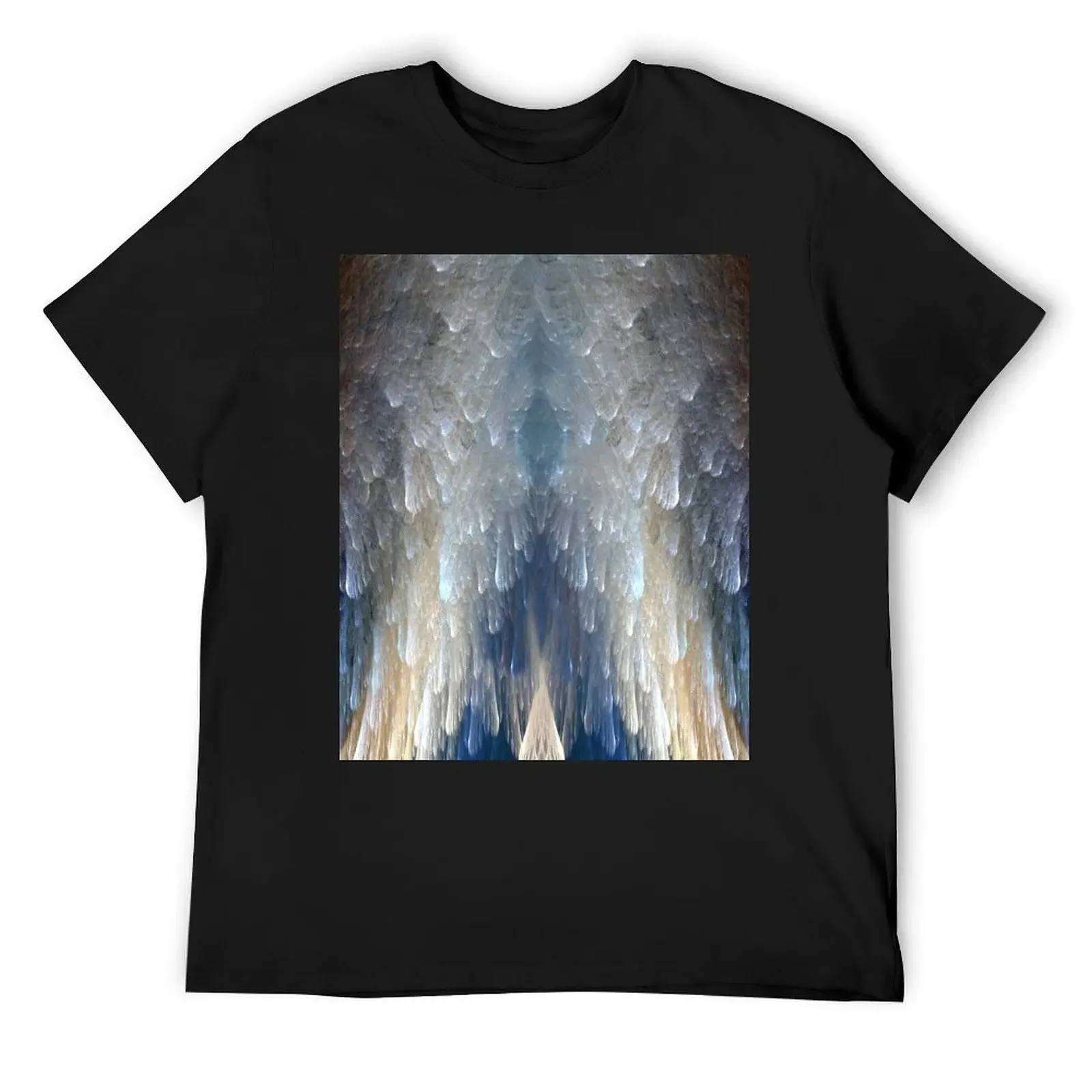 

Blue and Gold Angel Wings T-Shirt vintage graphic tee anime clothes summer tops blanks mens t shirt