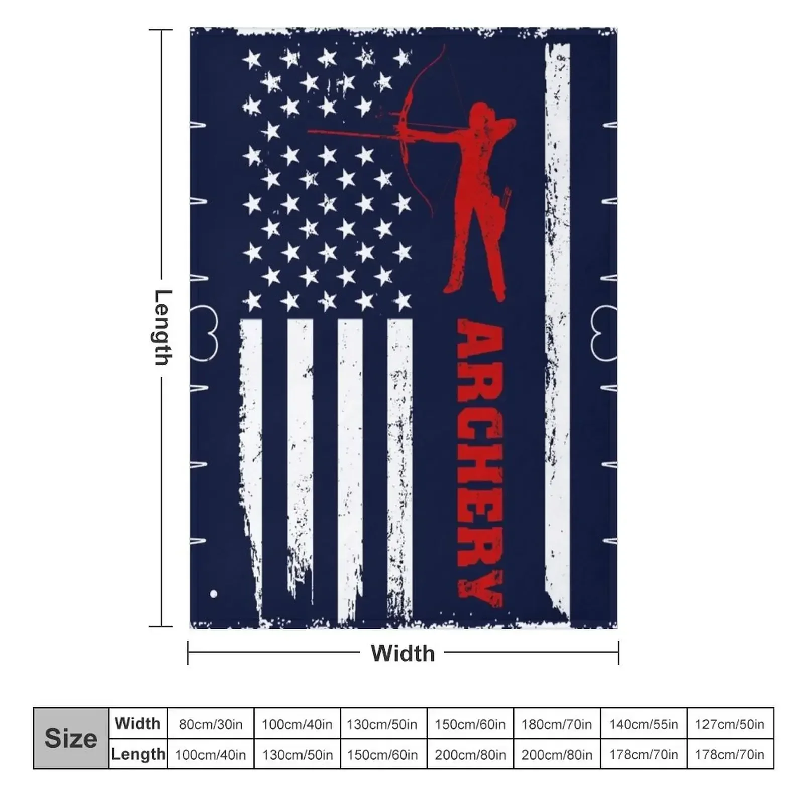 Archery America Flag Throw Blanket Fashion Sofas Luxury Designer funny gift cosplay anime Blankets