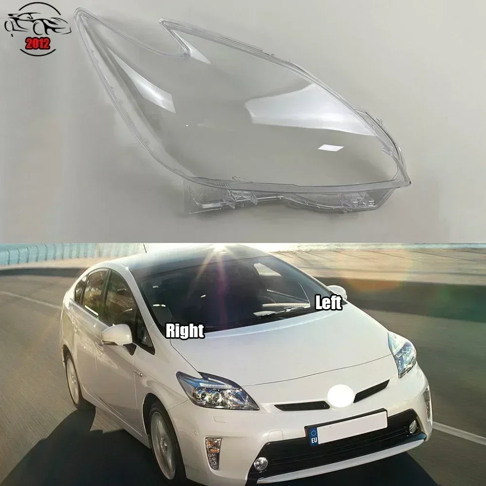

For Toyota Prius (Overseas Version) 2012 Transparent Lampshade Lamp Shade Front Headlamp Shell Headlight Cover Lens Plexiglass