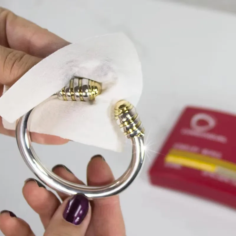 Jewelry Cleaning Care Kit Disposable Jewelry Wipes Brighten Gold Silver Diamond Gemstone Watch Portable Jewelry Maintenance