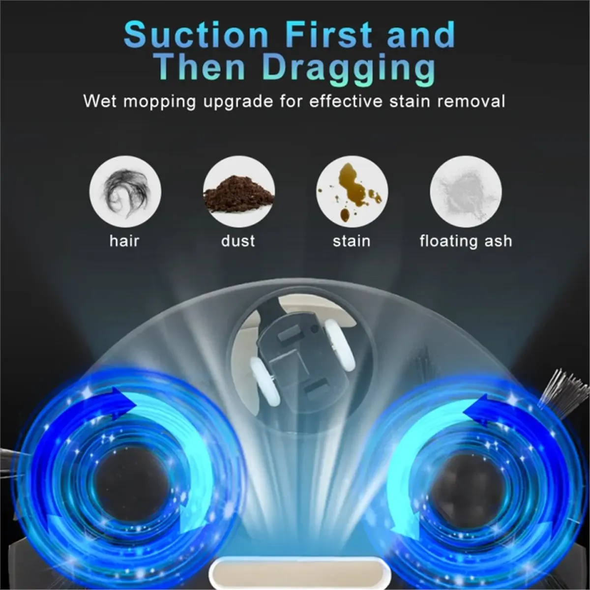 

(ABJZ) Полностью автоматический робот-пылесос для сухой и влажной уборки, умная бытовая машина для ленивых, три в одном: пылесос, подметальщик и моющий пылесос.