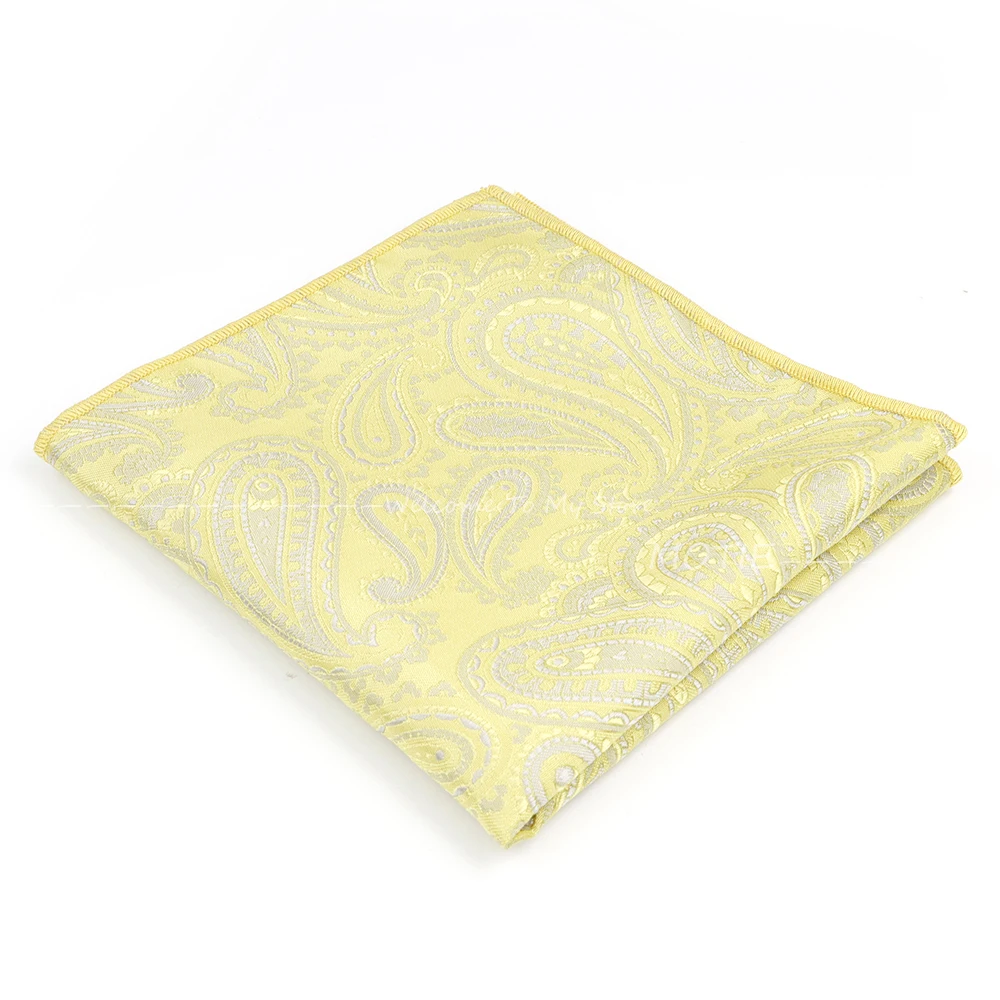 Cashew Flower Polyester Pocket Square for Men