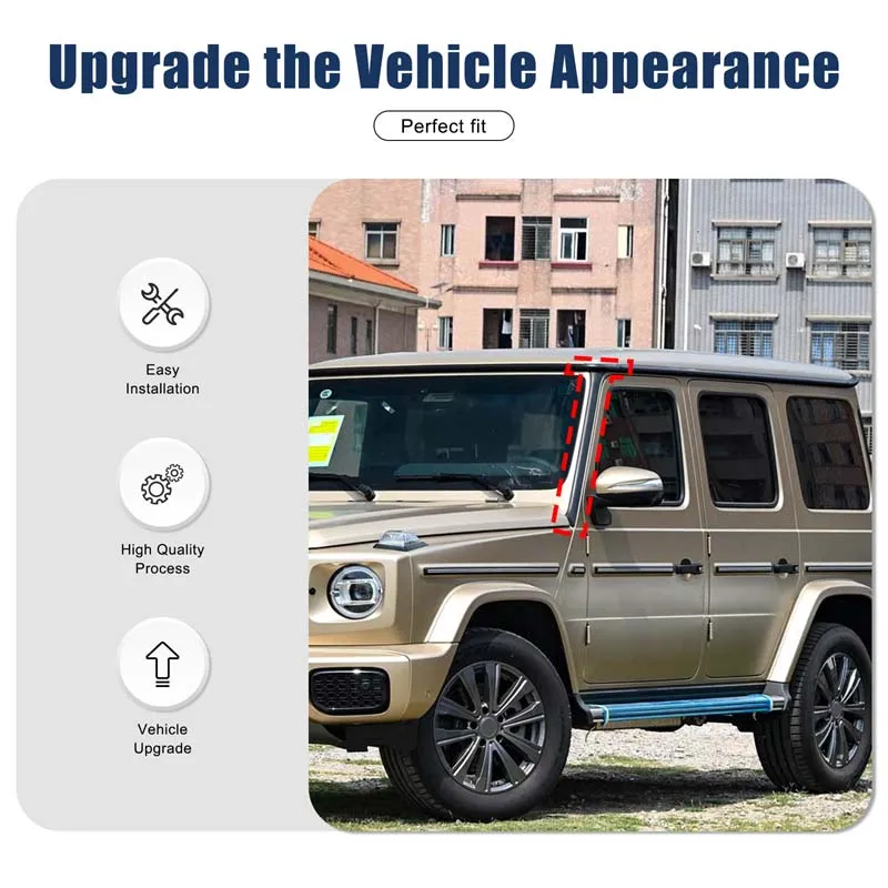 

For Mercedes-Benz G-Class W463 2025 True carbon fiber exterior A-pillar decorative cover car Accessories 4 Pcs