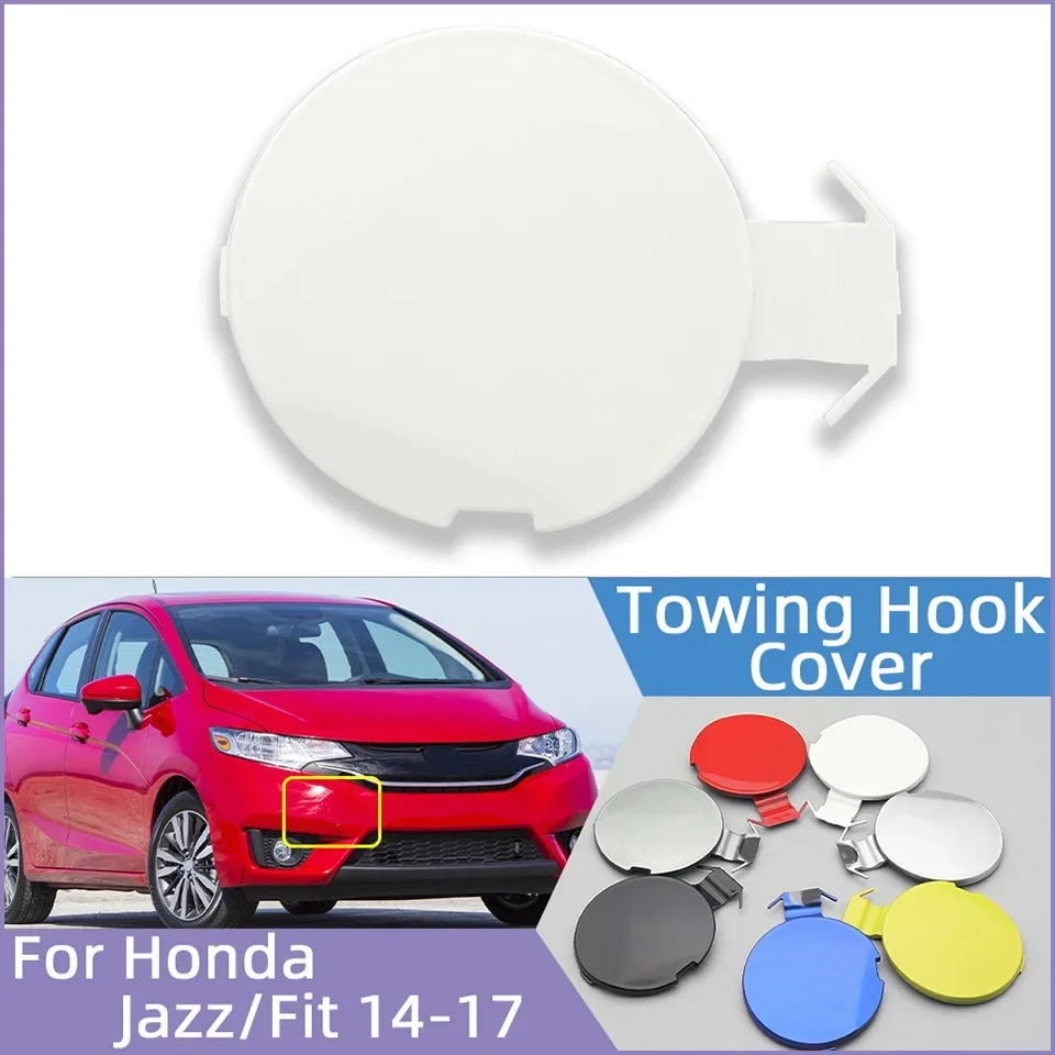 

Front Bumper Towing Hook Eye Cover Lid For Honda Fit / Jazz GK5 2014 2015 2016 2017 Auto Part Tow Hook Hauling Trailer Cap Trim