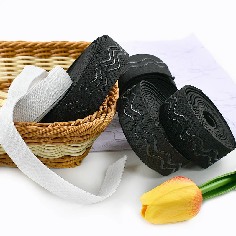 

10-30M 2-3cm Silicone Bra Strap Elastic Band Anti Slip Clothes Waistband Rubber Bands Sports Belt Stretch Tape Sewing Accessory