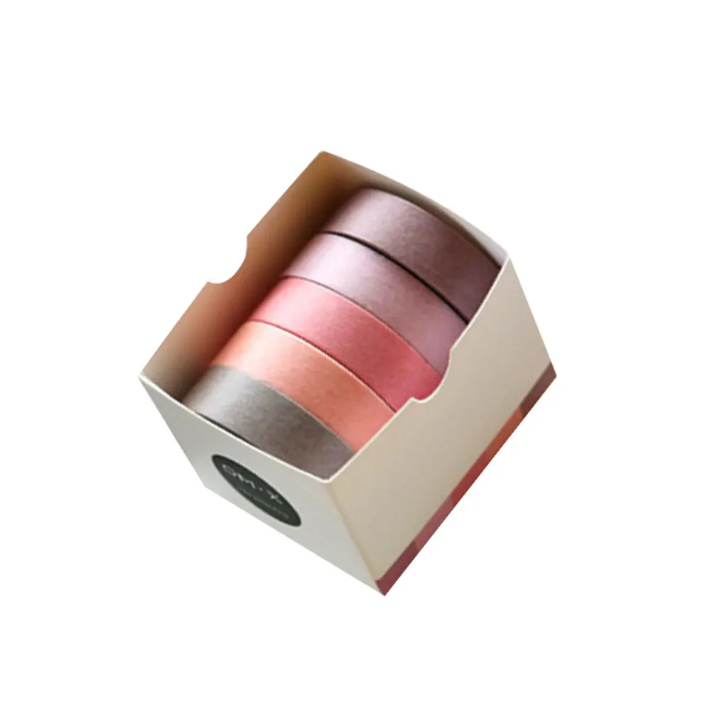 

5 PCS Adhesive Washi Sticker Paper Aesthetic Journaling Supply Kawaii Tape for Scrapbooking Tapes Colored Supplies Decoration