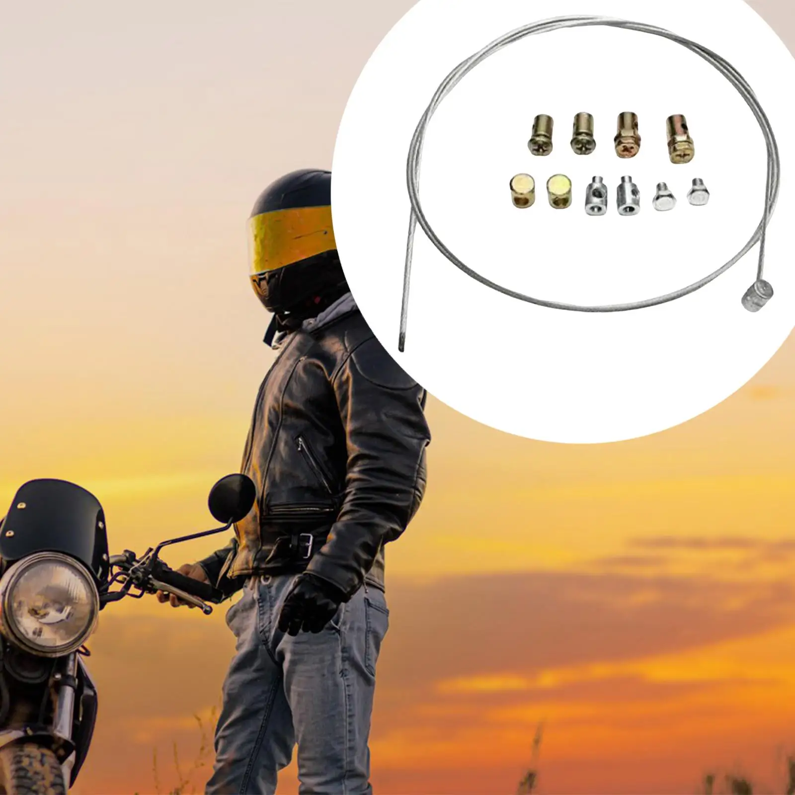 

Universal Motorcycle Throttle Cable Kit Clutch Cable Multifunctional 39.7inch