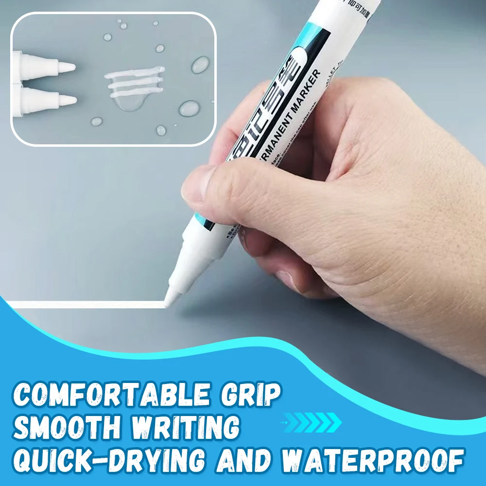1/4 stücke Marker Stift Graffiti Weiß, Ölige Wasserdichte Permanent Lange Kopf Bleistift Holzbearbeitung Kreide DIY Filz Spitze Marker für Farbe Werkzeug