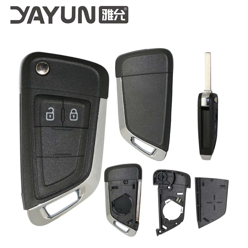 

YAYUN AKGMF152 Modified Folding Car Key 2/3/4 Buttons With Logo High-Quality Shell Only For Chevrolet