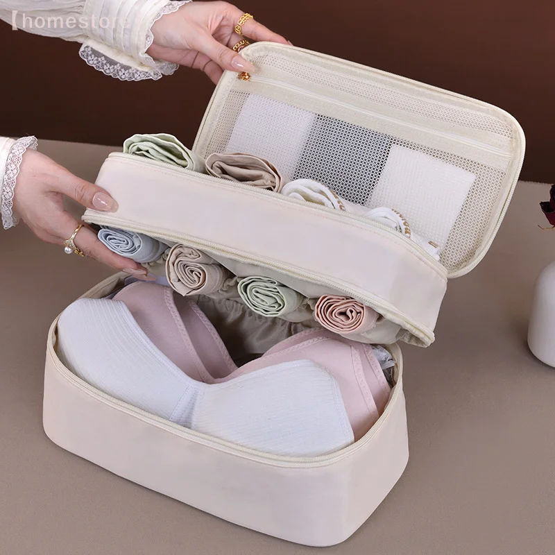 Sac de voyage pour vêtements, sous-vêtements, soutien-gorge, chaussettes, sac de rangement Portable pour cosmétiques, sac de rangement pliable de grande capacité