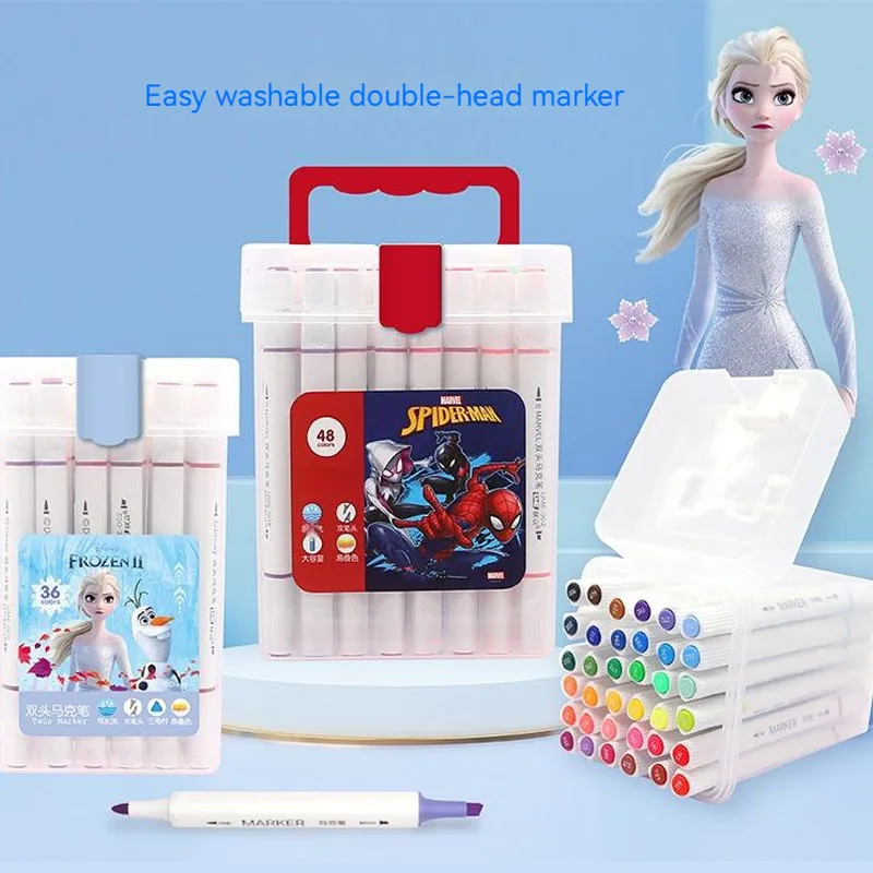 disney elsa spiderman marcador agua a base de caneta marcador estudantes escola escritorio pintura art supplies atacado 1260 pcs 01