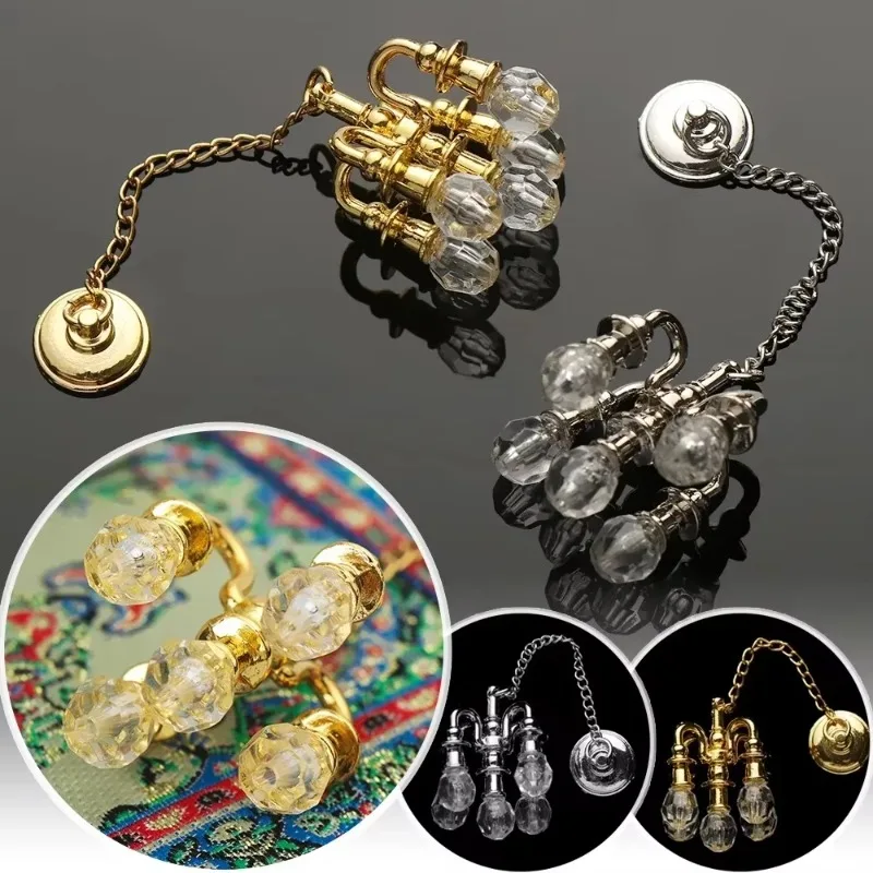 Fashion Vintage Chandelier 1:12 Scale Miniature Dollhouse Ceiling Lamp Doll Accessories Playing House Mini Furniture Toy Model