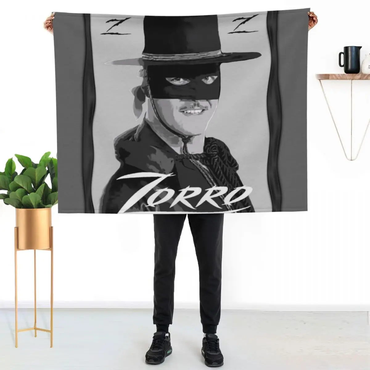 Zorro Throw Blanket Elegant Warm Throw Blanket for Hotel Home