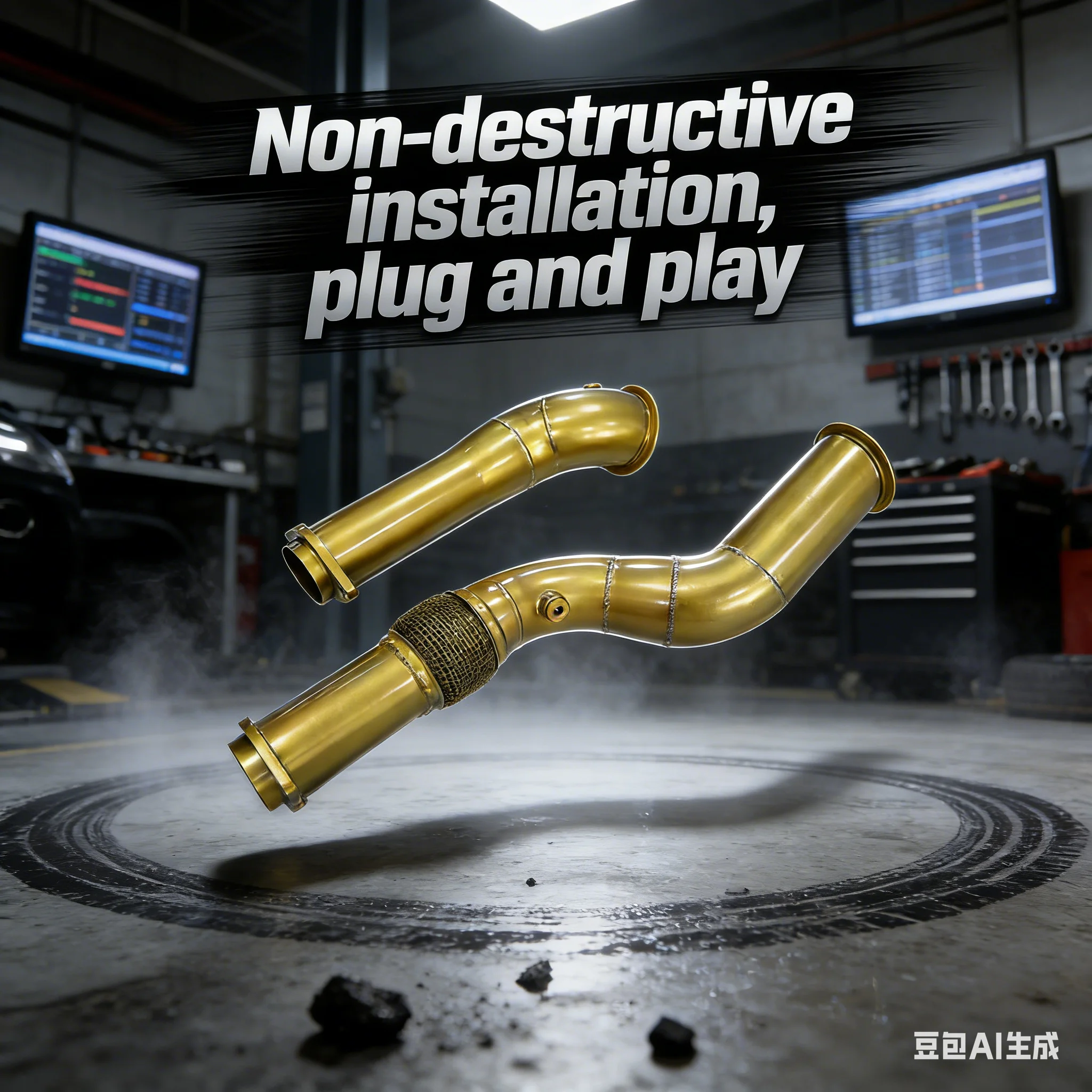 

ING heat shield gold Exhaust System for BMW M3 M4 G80 G82 ceramics High Flow Performance Downpipe
