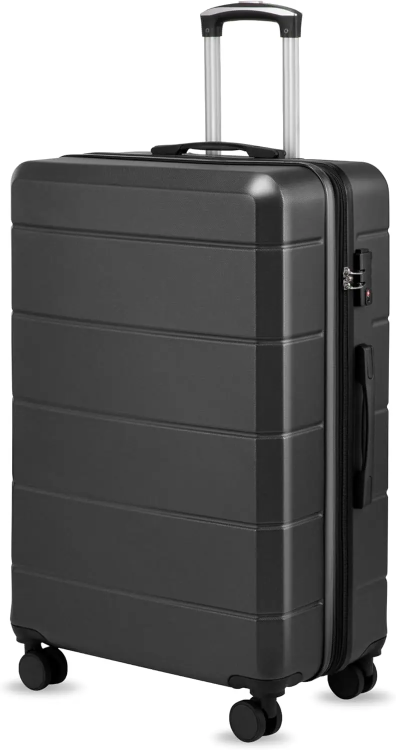 

28 Inch Checked Luggage with Spinner Wheels, 106L Expandable Hardside Suitcase with TSA Lock, Durable ABS Hard Shell for Travel
