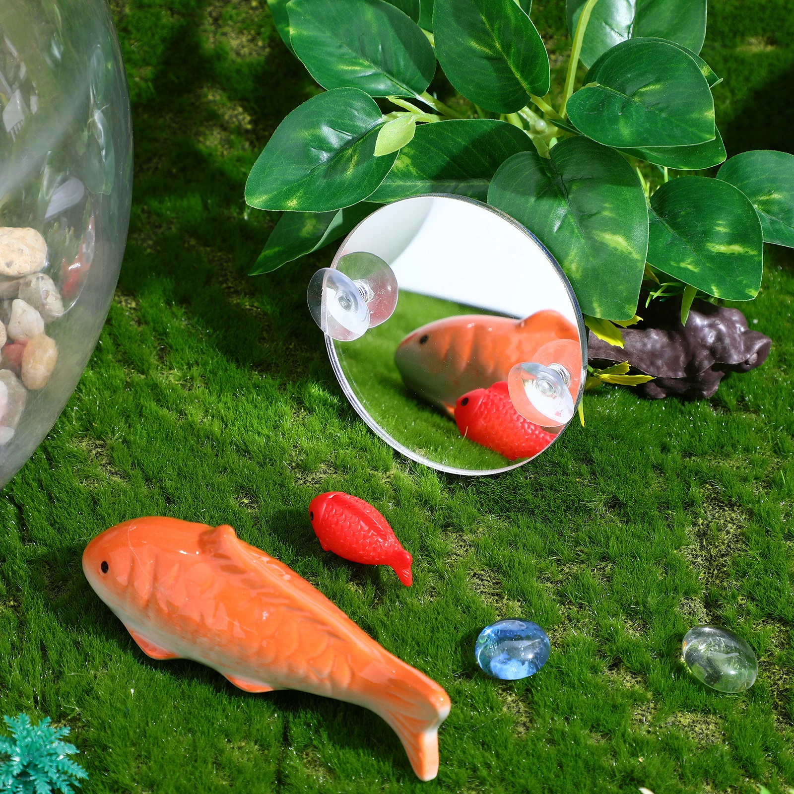 

Acrylic Betta Mirror Suction Cups Fish Tank Decor Training Aid Single Side Design Betta Mirror Fish Tank Decorations