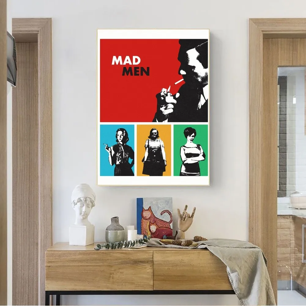 Mad Men Movie Poster No Framed Poster Kraft Club Bar Paper Vintage Poster Wall Art Painting Bedroom Study Stickers