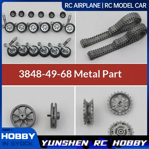 Henglong 1/16 3rd Assault Gun Upgraded Metal Accessories Metal Tracks Road Wheels Alloy Tank Chain Drive Induction Wheel 3848