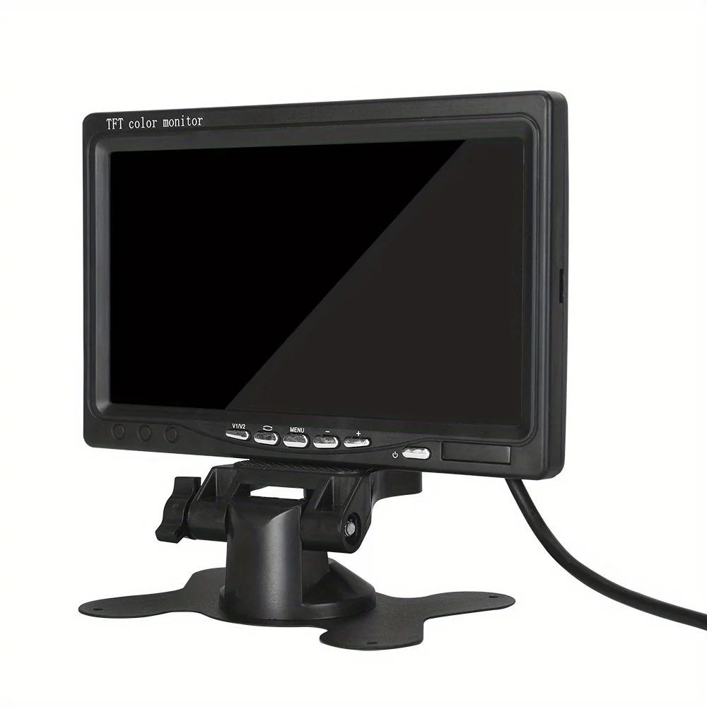 Truck Caravan Rear View HD LCD Monitor System + Reverse Camera, TFT-LCD Screen, Adjustable Mount & Adhesive Strips