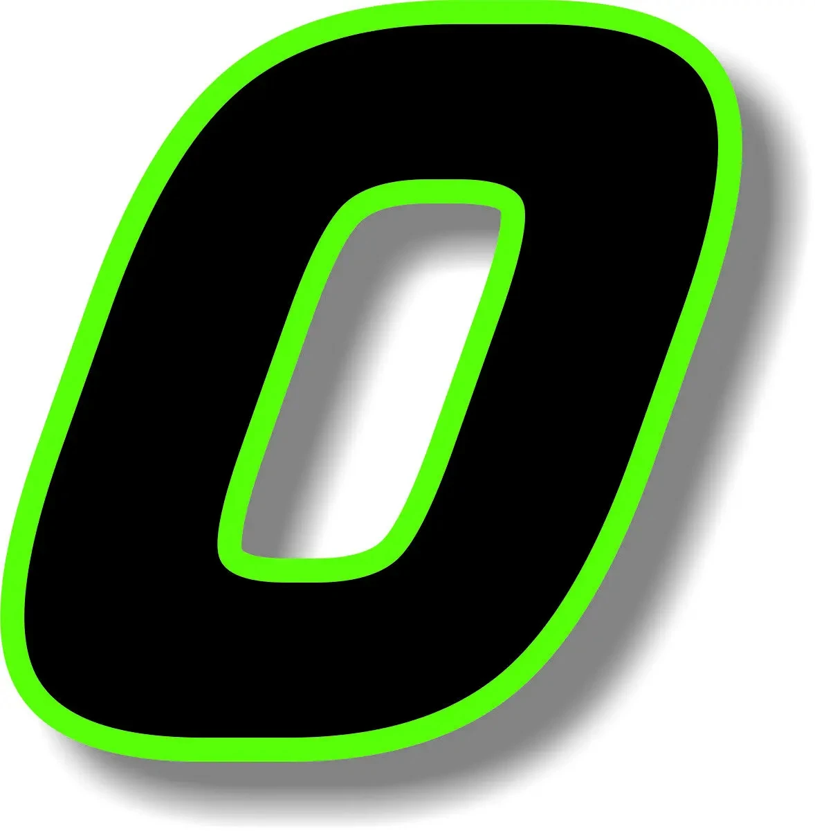 0123456789 Racing Number Hotel Office Door Address Digits Black Number with Green Border Number Vinyl Decal Sticker  M904
