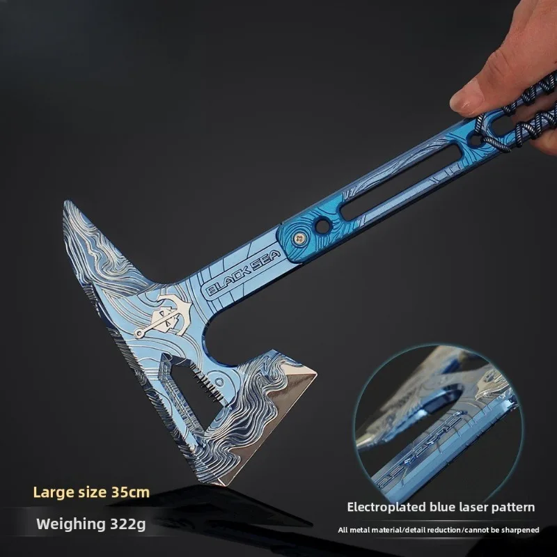 دلتا الطرفية كبيرة البحر الأسود التكتيكية الفأس سبيكة لعبة مجسمة لعبة الأسلحة جمع سطح المكتب الحلي