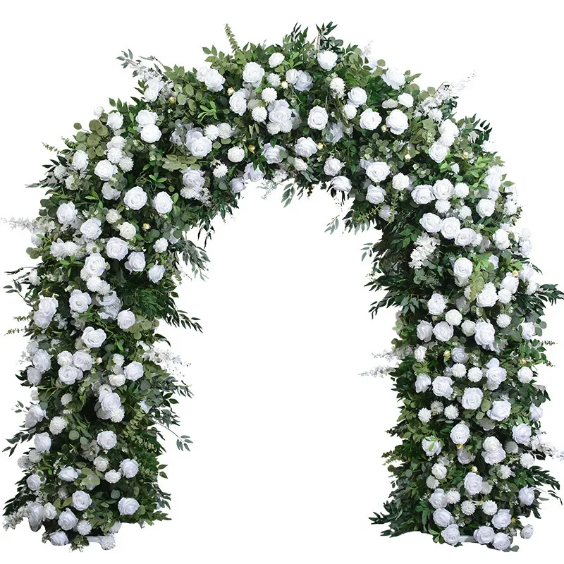 

Greenery Rose Arch Artificial Flowers Faux Floral Arrangement Wedding Ceremony Lawn Decor Hydrangea Rose Flower Archway