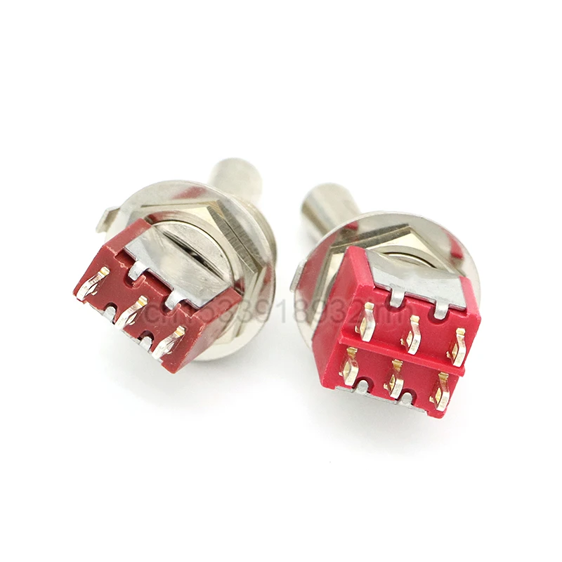 

5Pcs Red Big Head 12mm MTS-203 MTS-103 MTS-202 MTS-102 M12 3Pins 6Pins ON-ON ON-OFF-ON Toggle Switch Handle Length 12.5mm/18.5mm