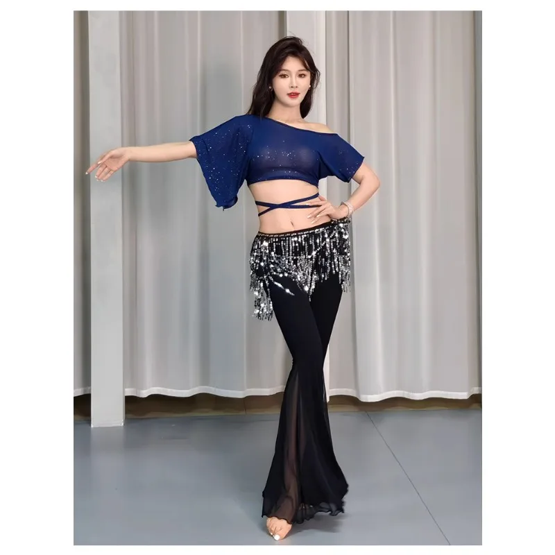ที่กําหนดเอง Belly Dance เครื่องแต่งกายเซ็กซี่อารมณ์ Eastern Dance Performance ชุดสร้างแรงบันดาลใจพู่ผ้าพันคอสะโพกผ้าพันคอชุด
