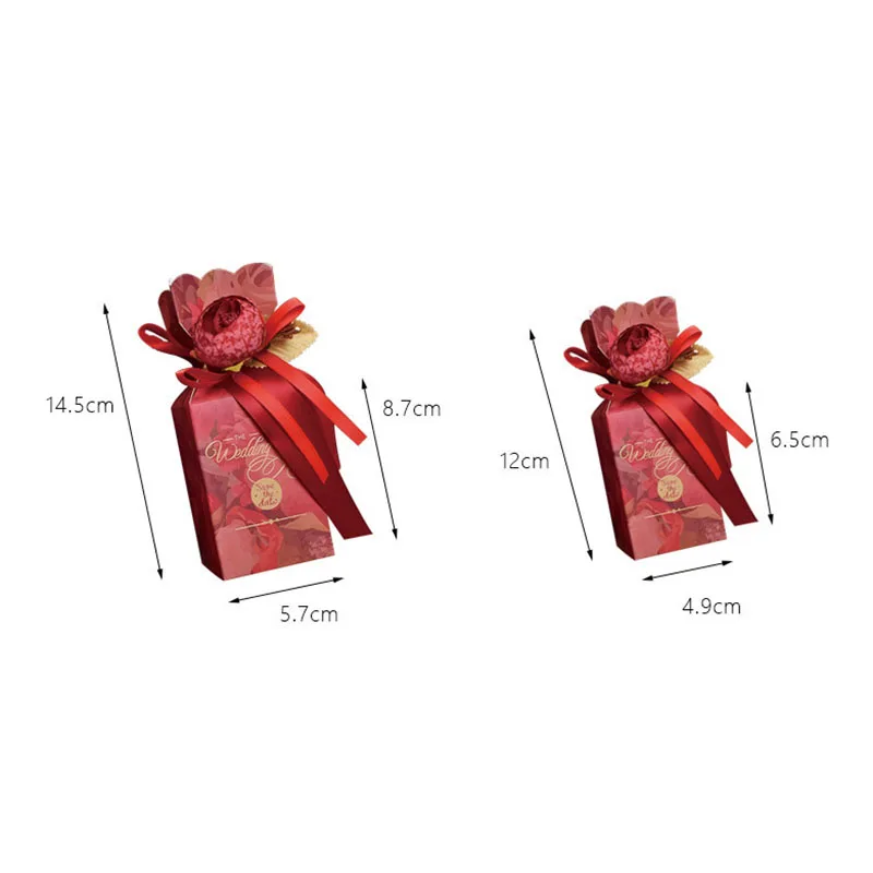 Creative Flower Square Wedding Candy Box Exquisite Little Flower Chocolate Box Holiday Party Banquet Anniversary Gift Box