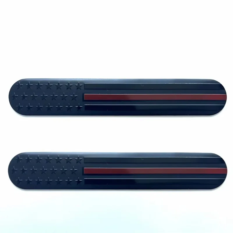 

2pcs Aluminum Alloy American Flag Metal Car Logo Suitable for Body Trunk Tail Side Sticker Decorative Accessories