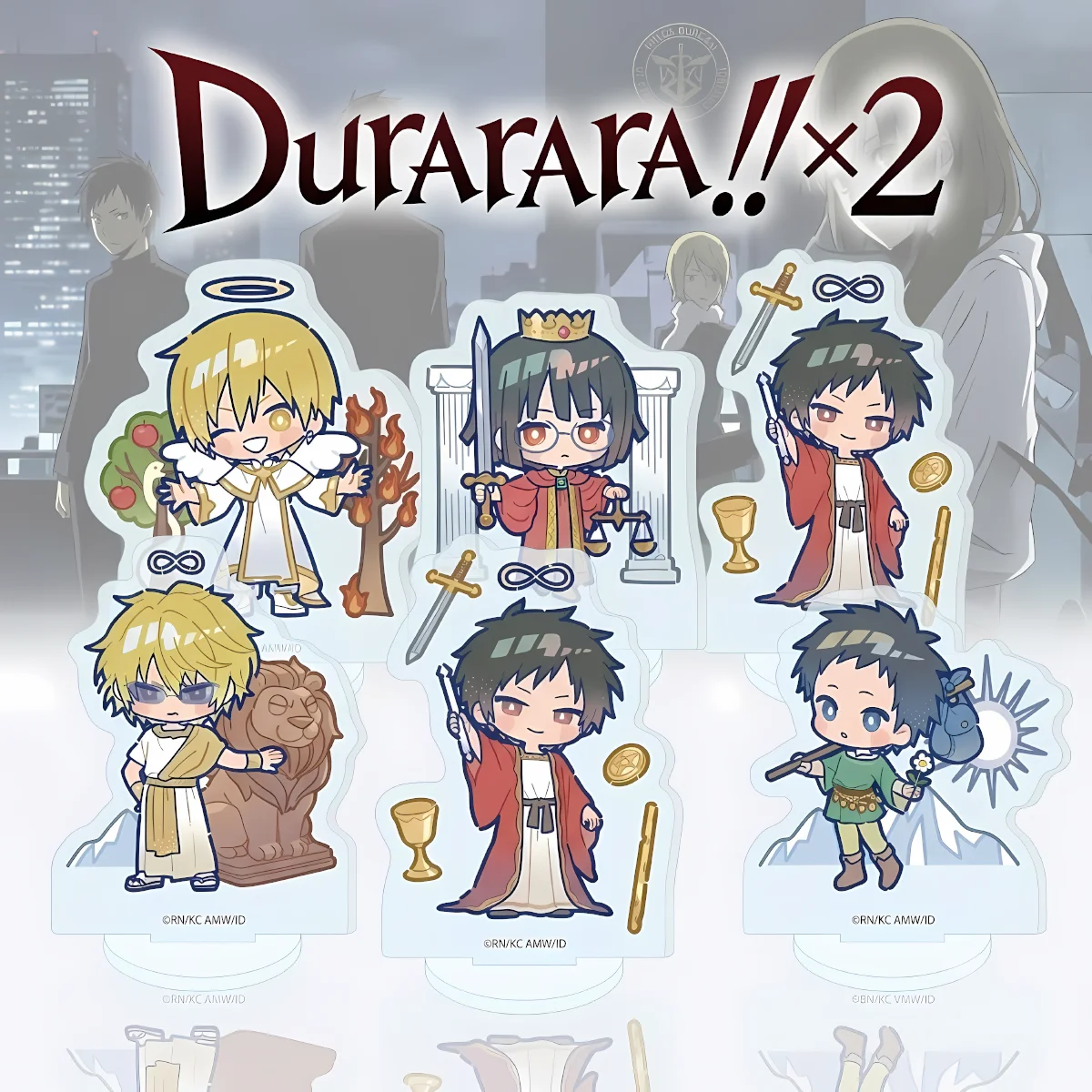 Anime Durarara!! Acrylic Stand 10cm Iza Cel Holiday Halloween Gift Anime Fan Desktop Display Ornament keychain