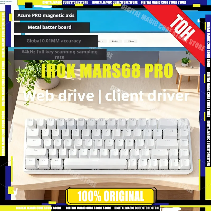 

IROK Mars68 PRO Wireless Mechanical Keyboard Magnetic E-sport Switch RGB Long Battery Gaming Custom Hot Swap Gaming Accessories