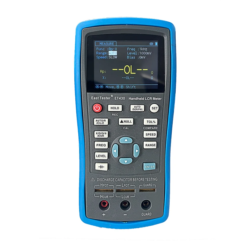 East Tester Handheld LCR Meter 100Hz~100KHz Accuracy 0.20% Capacitance Tester Digital Portable LCR Meter Digital Bridge Tester