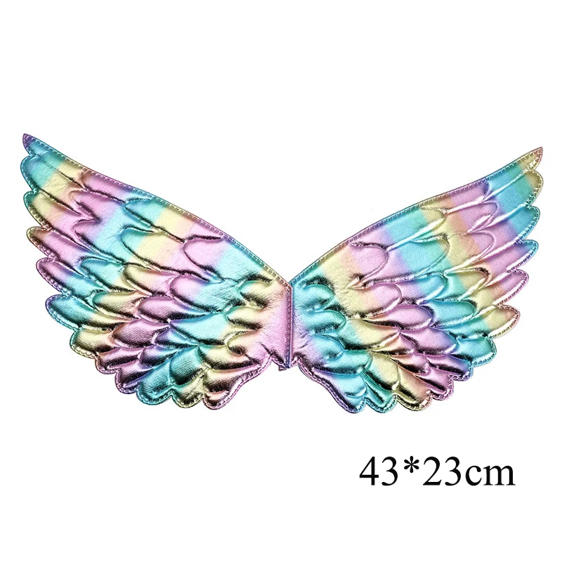 Cute Unicorn Theme Wings Rainbow Little Girls Angel Wings Baby Shower Kids Birthday Party Decoration Prom Performance Cosplay