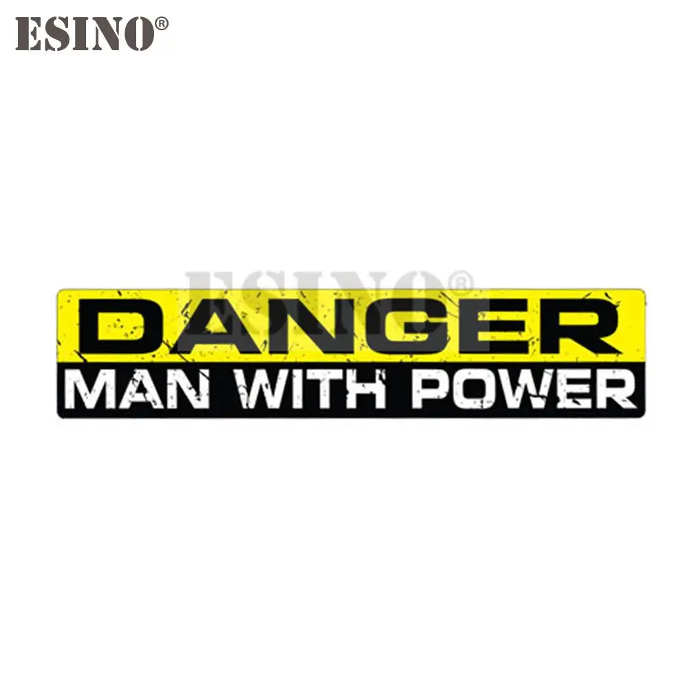 Car Styling Creative Funny Warning Danger Man With Power Sticker Cartoon PVC Decal Waterproof Car Body Pattern Vinyl