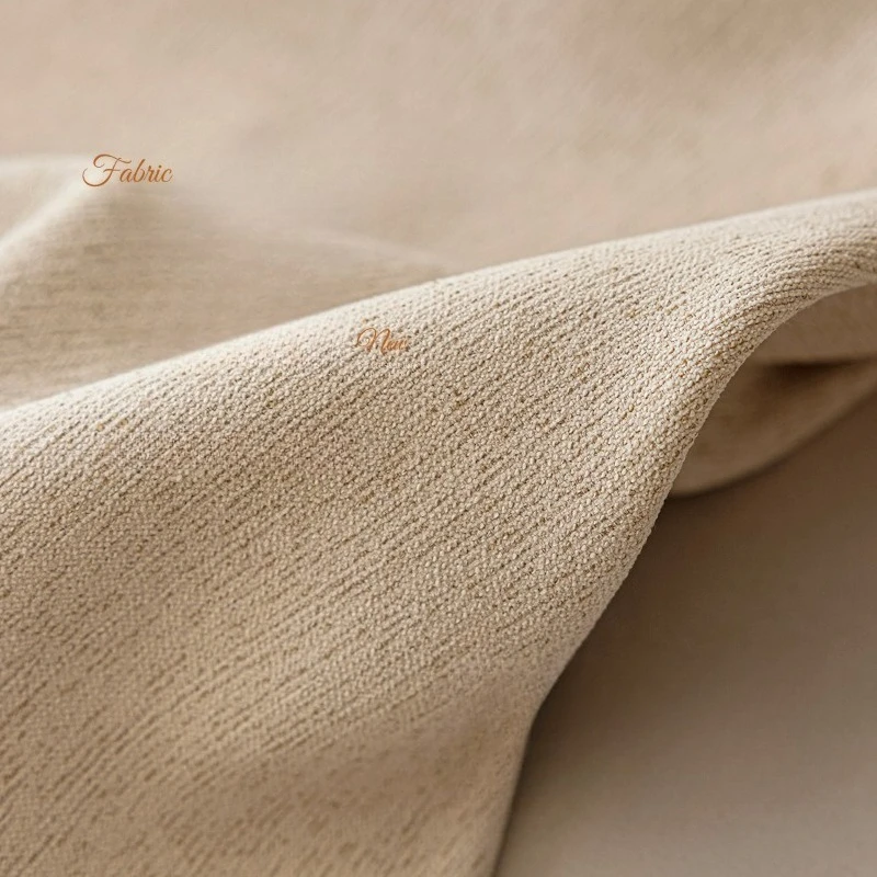 Blackout Curtains Double Sided Same Color Cotton and Linen Cream Curtains for Living Dining Room Bedroom Custom Size Decoration