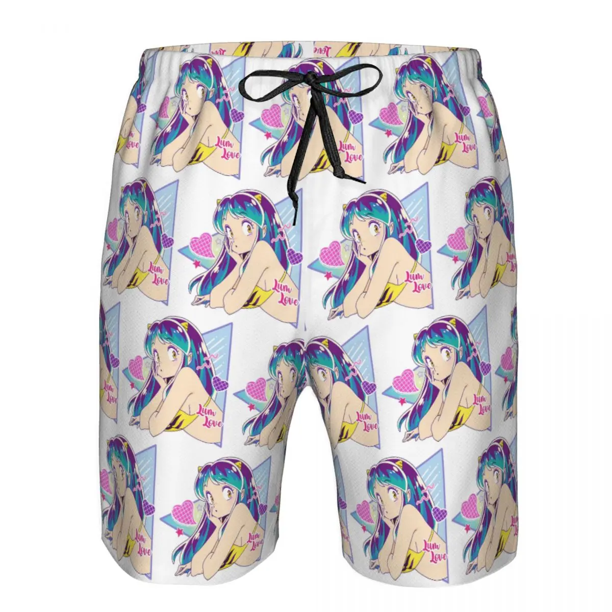 Flying Lamu Anime Urusei Yatsura Trunks Pantalones cortos de playa informales de secado rápido para nadar en verano para hombre