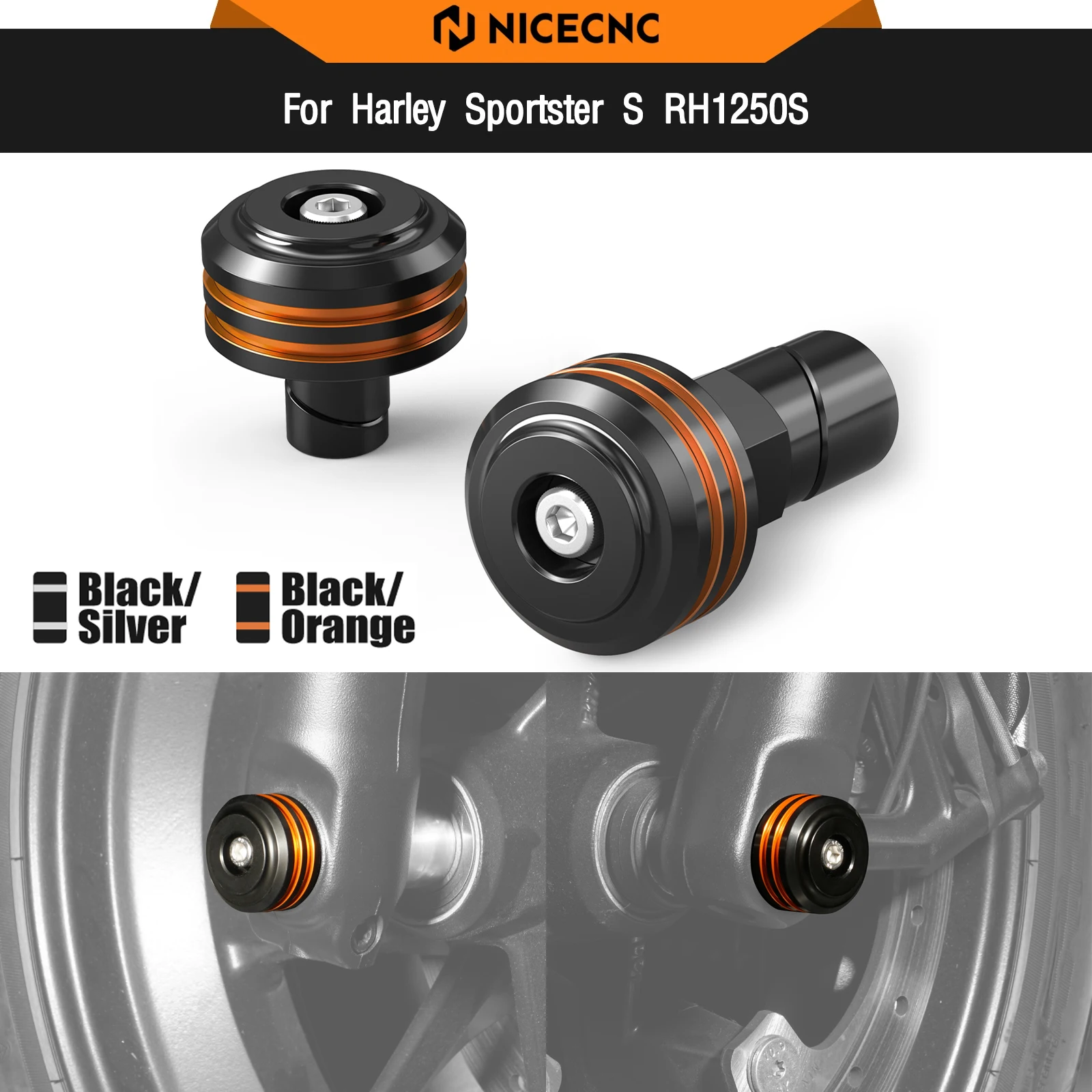 

For Harley Sportster S RH1250S 2021-2024 Front Axle Nut Covers Pan America 1250 RA1250 RA1250S 2021-2024 Nightster RH975 2022-24
