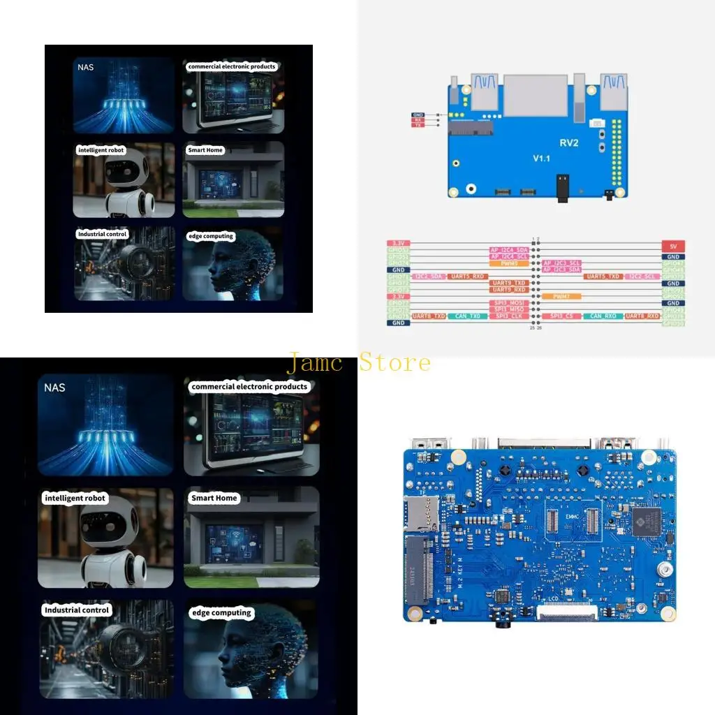 

LX0B Innovative RISC V 8Core Development Board 4GB RAMs AIs Ready System