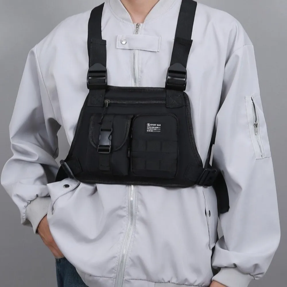 Lightweight Outdoor Vest Bag Anti-Theft Multi Pockets Sports Shoulder Bag Multifunctional Adjustable Waist Pack Daily Use