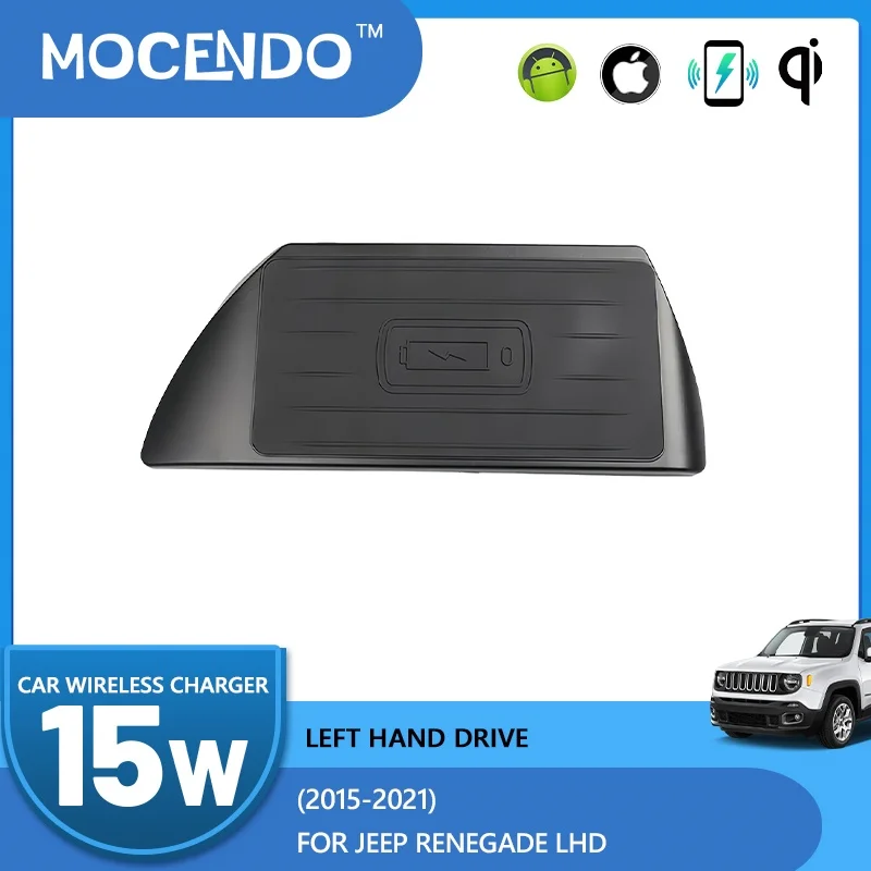 

For Jeep Renegade 2015 2016 2017-2022 15W fast Wireless Charger Car Center Console Phone Holder Plate Charging cars accessories