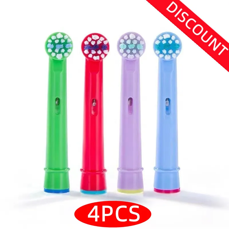 4 szt. Wymienne główki szczoteczek do zębów dla dzieci dla dzieci do elektrycznej szczoteczki do zębów Oral-B Fit Advance Power/3D Excel/Triumph/Pro Healt