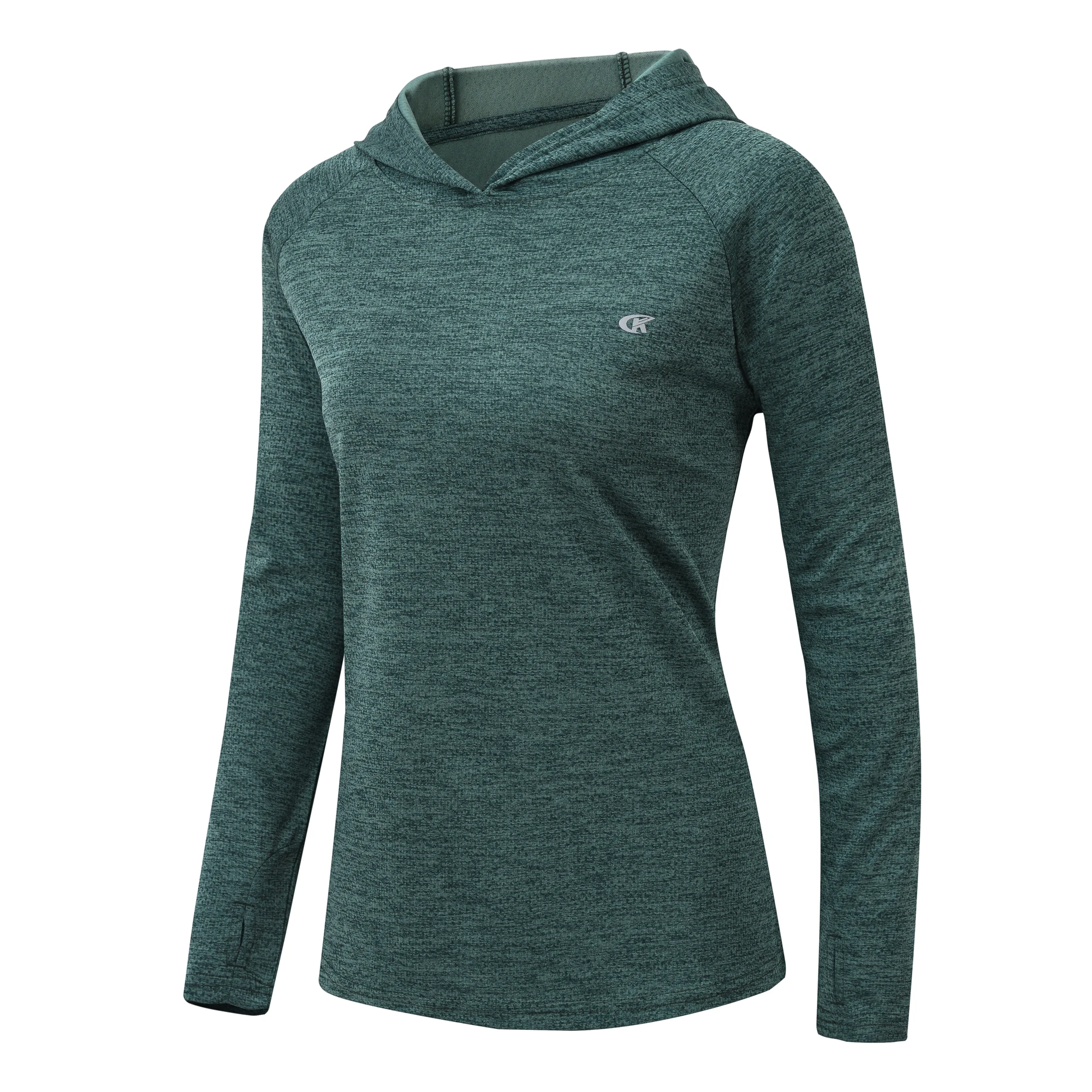 Women\'s UPF50+ Long Sleeve Running Hoodie T-shirts Sun/UV Protection Breathable Quick Dry T-Shirt Outdoor Sports Pullover