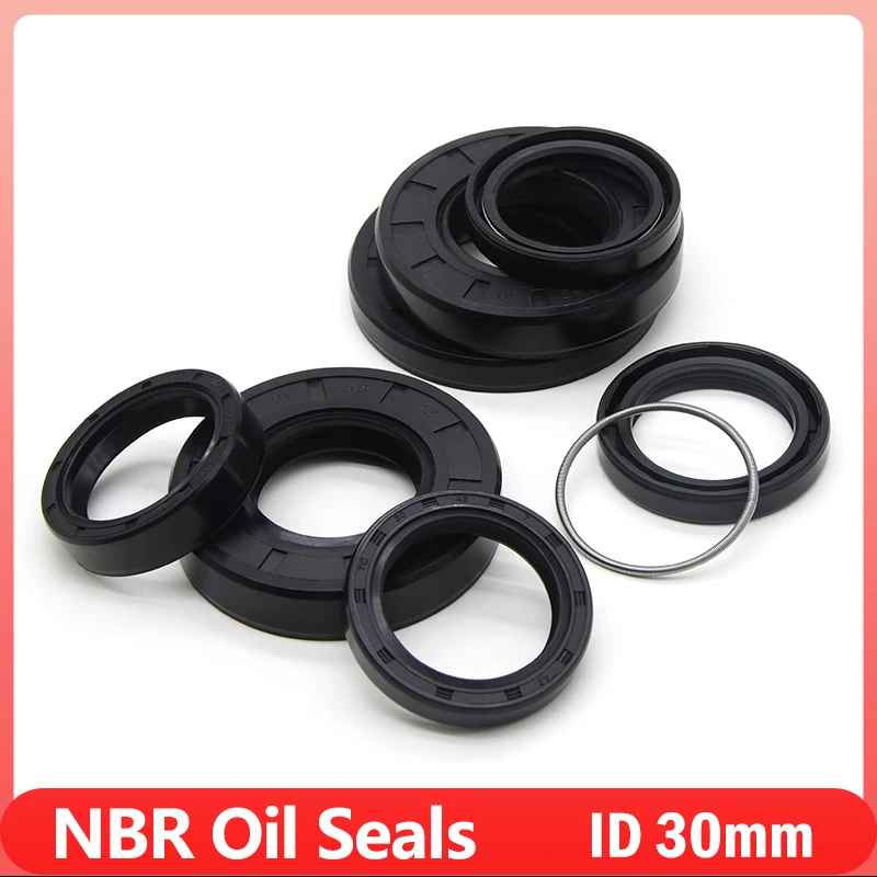 NBR Oil Seals ID30mm TC-30*36/40/45/46/50/52/55/58/60/62/65/72/75/80/85*5/7/8/9/10/12mm Nitrile Rubber Shaft Double Lip Gasket