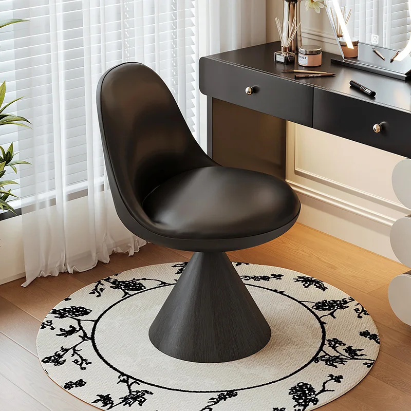 

Medieval bedroom makeup chair, rotatable backrest home dressing stool