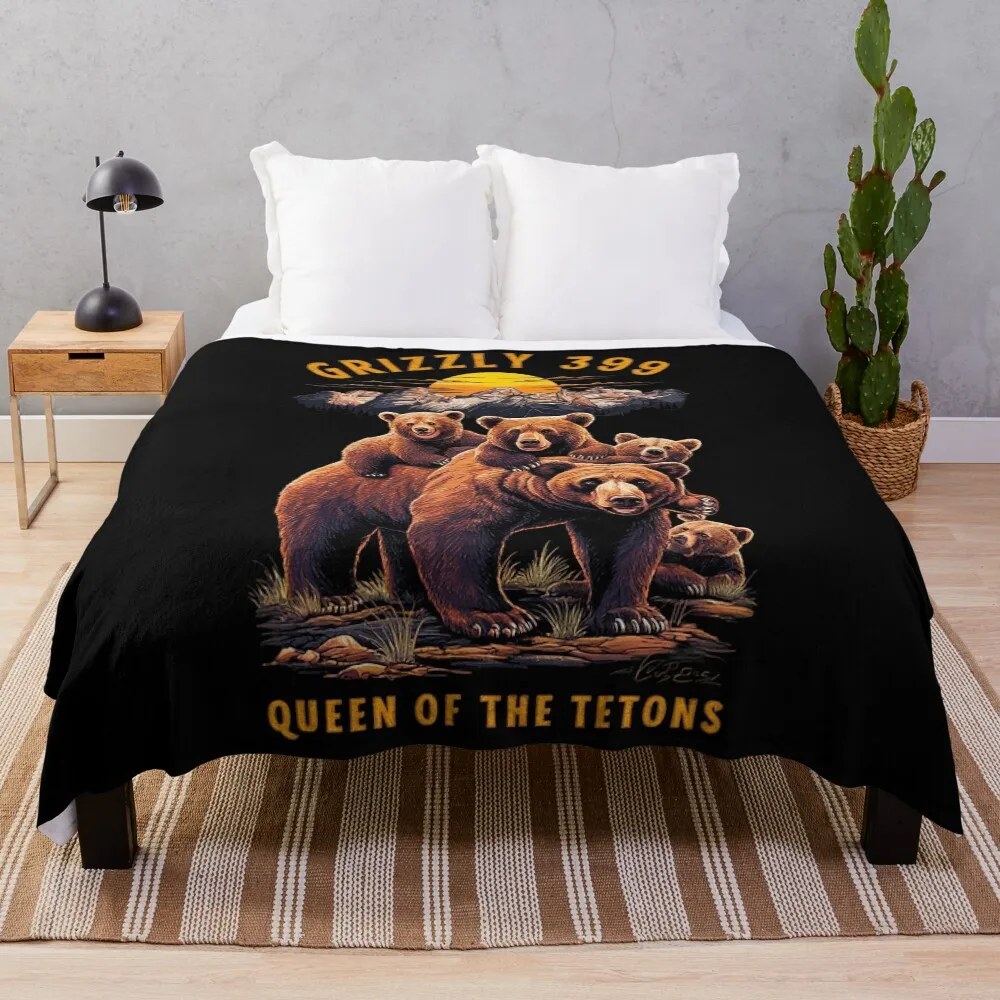 

399 Bear National Park Throw Blanket Bed Fashionable Designers Luxury Designer Quilt Blankets